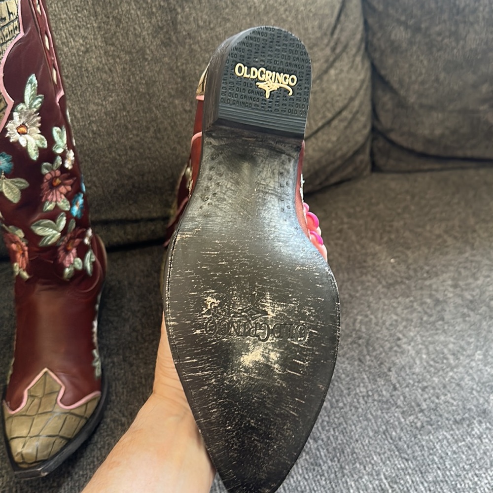 Old Gringo Stagecoach Sangria Boots 3345-1 - Picture 9 of 16